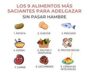 9 alimentos saciantes que no engorden