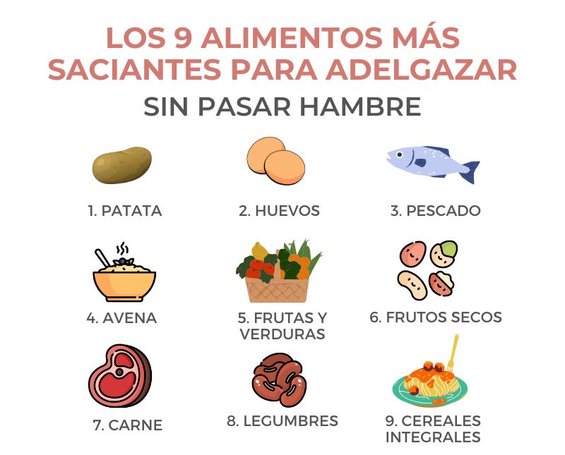 9 alimentos saciantes que no engorden